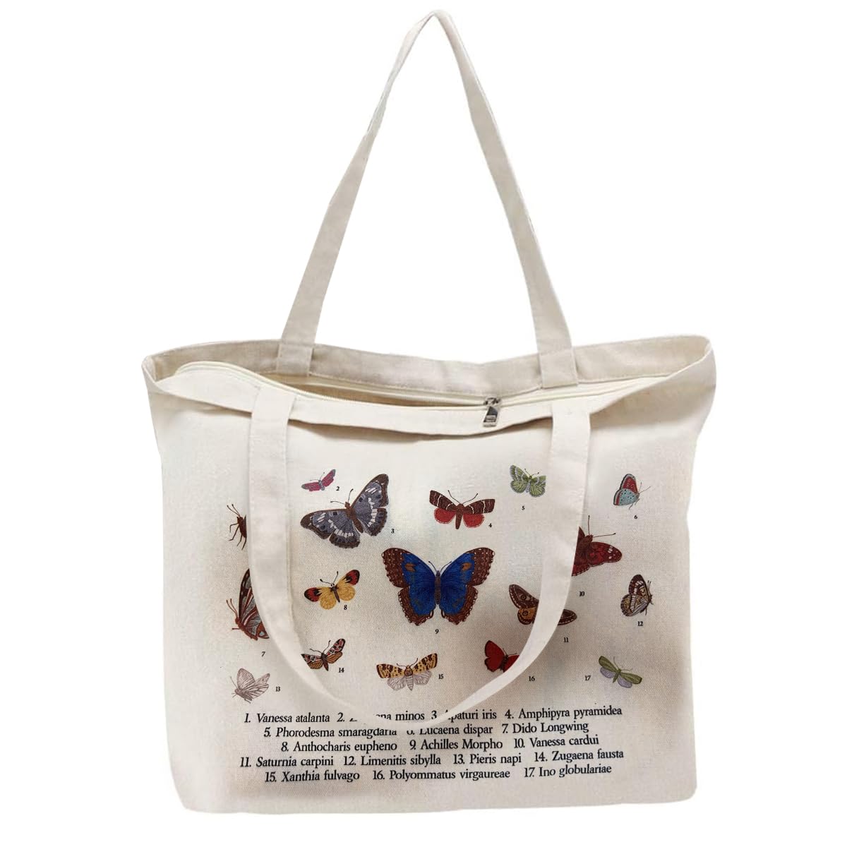 PALAY Canvas Tote Bag Large Bookbag Creative Butterfly Print Tote Bag Zip Lock Grocery Bag Shopping Bag Reusable and Washable Canvas Hand Bag for Girls Women PALAY Canvas Tote Bag Large Bookbag Creative Butterfly Print Tote Bag Zip Lock Grocery Bag Shopping Bag Reusable and Washable Canvas Hand Bag for Girls Women